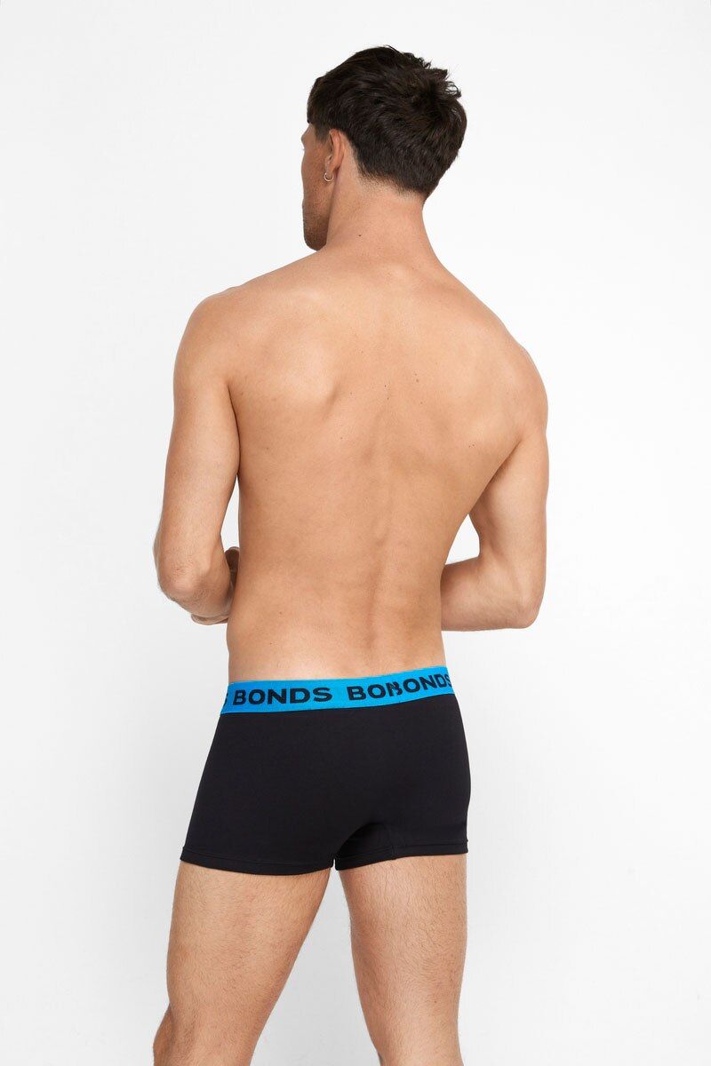Mens Bonds Core Trunk Underwear Black / Smurfette Fxd
