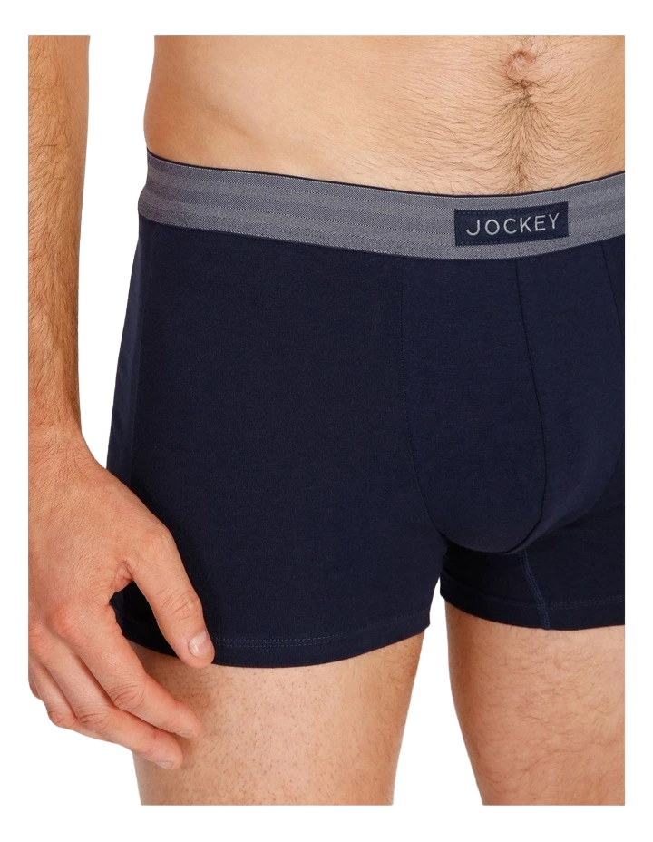 6 x Mens Jockey Comfort Classics Trunks Underwear Blue Pack