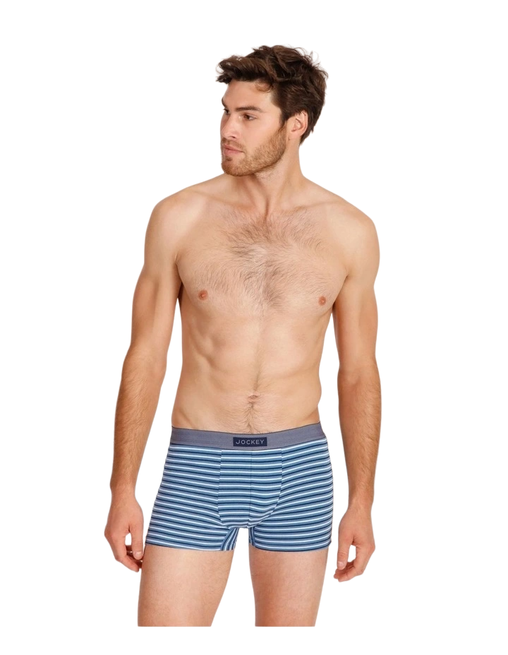 6 Pack Mens Jockey Comfort Classics Trunks Underwear Blue