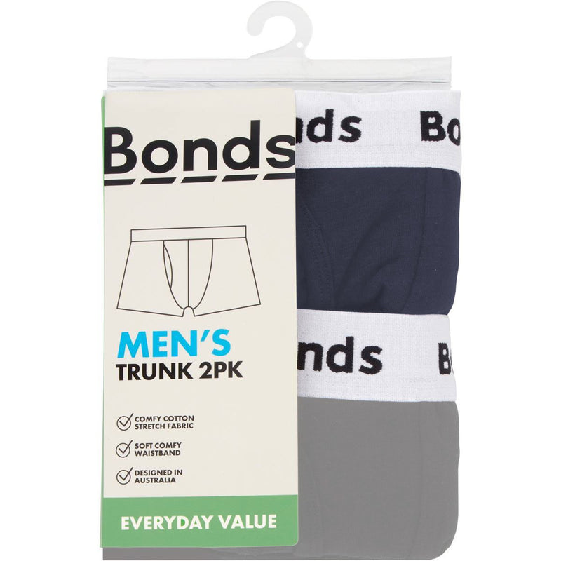 2 Pack Mens Bonds Everyday Trunks Underwear Mixed Lot