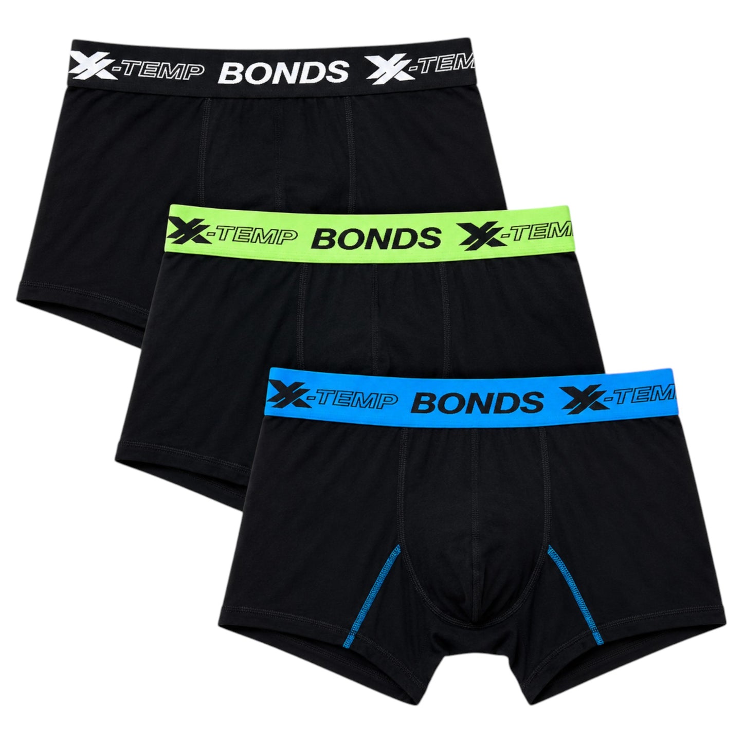 3 Pack Men Bonds X-Temp Trunks Black