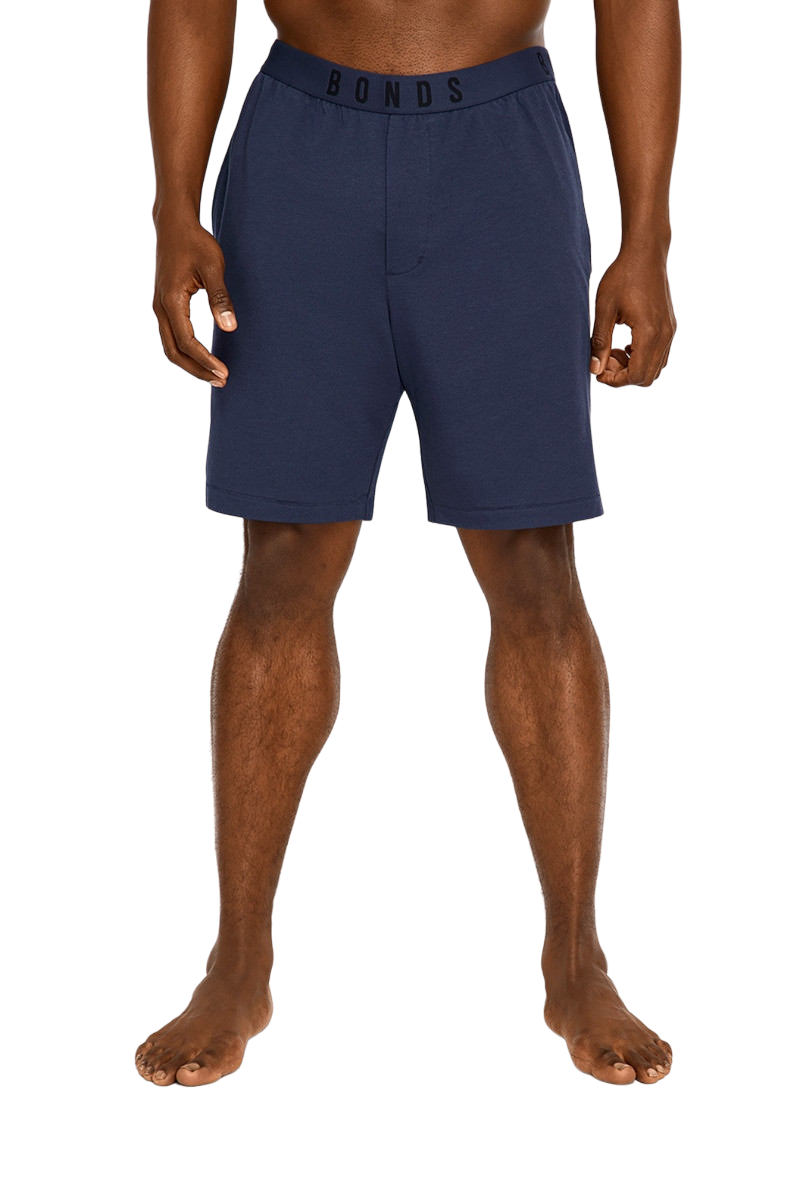 Bonds Mens Comfy Livin Jersey Everyday Cotton Navy Shorts