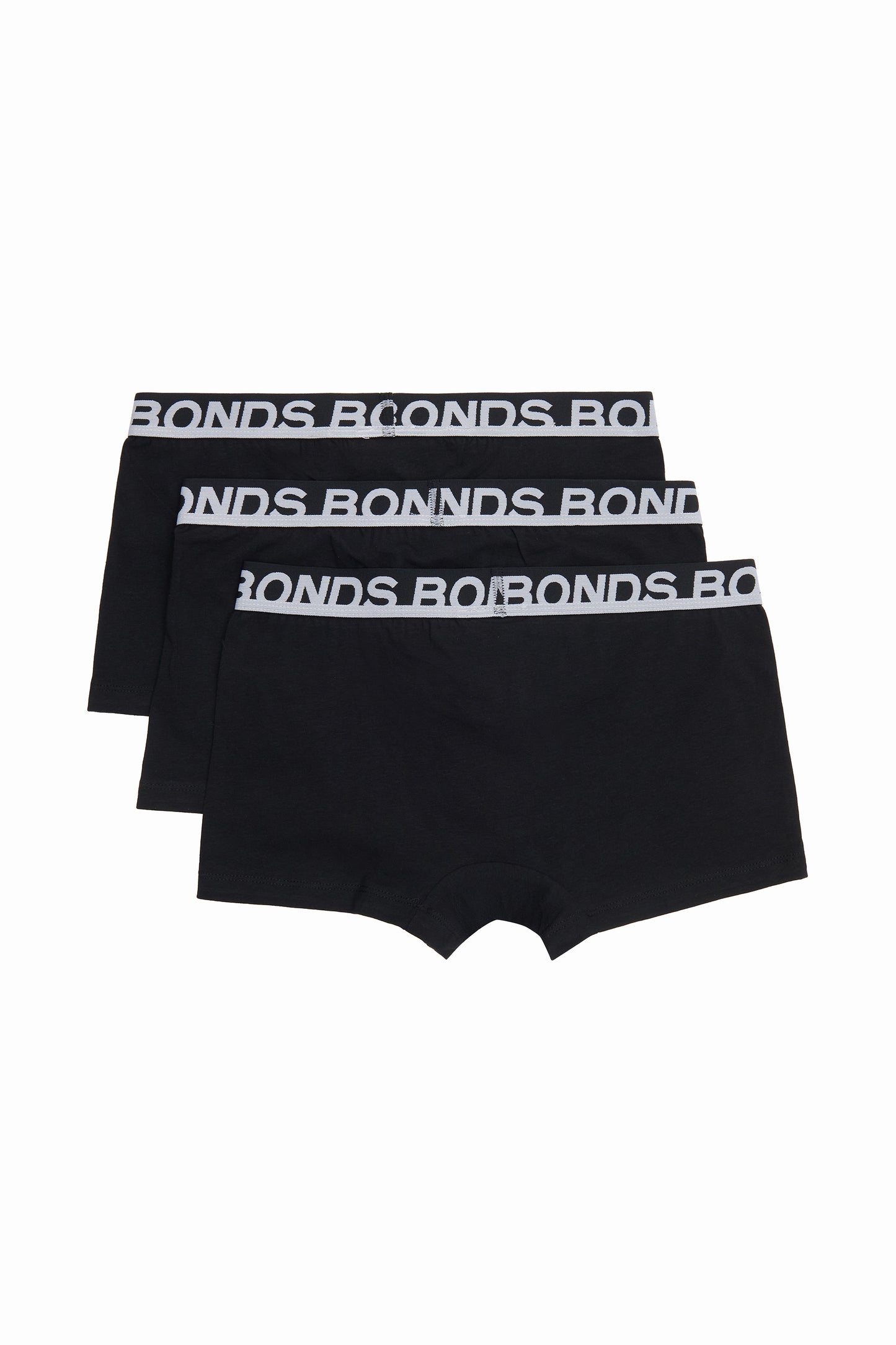 3 Pack Mens Bonds Everyday Trunks Underwear Black