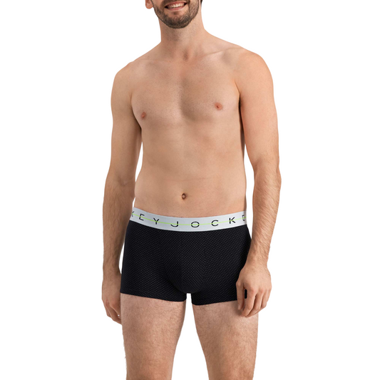 Mens Jockey NYC Print Cotton Trunks Underwear Black With White Spots