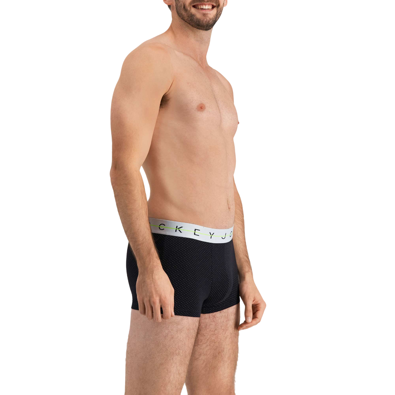 Mens Jockey NYC Print Cotton Trunks Underwear Black With White Spots