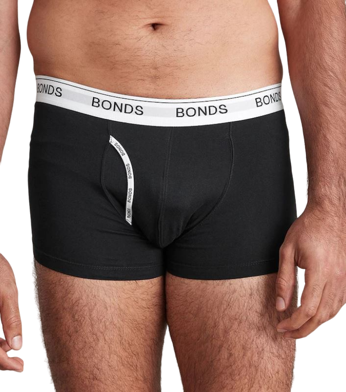 6 x Bonds Guyfront Trunk Mens Underwear Trunks Undies Black/White