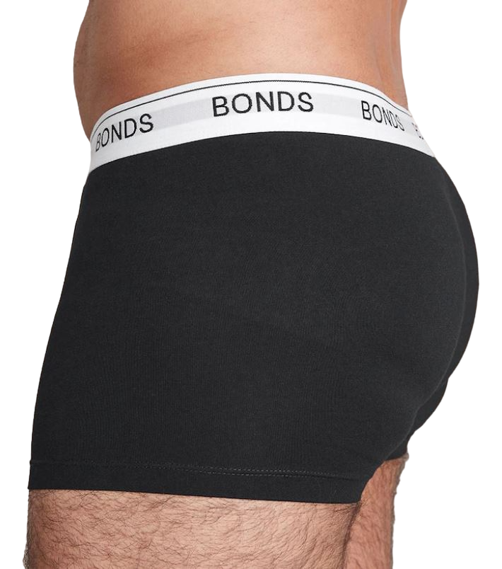 6 x Bonds Guyfront Trunk Mens Underwear Trunks Undies Black/White