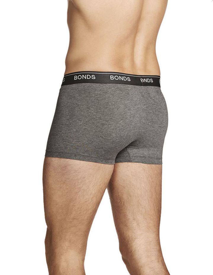 12 X Mens Bonds Guyfront Trunk Trunks Underwear – Charcoal Stripe