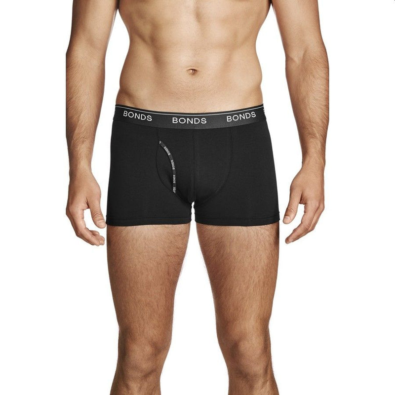 3 x Mens Bonds Guyfront Trunk Trunks Underwear – Charcoal Stripe