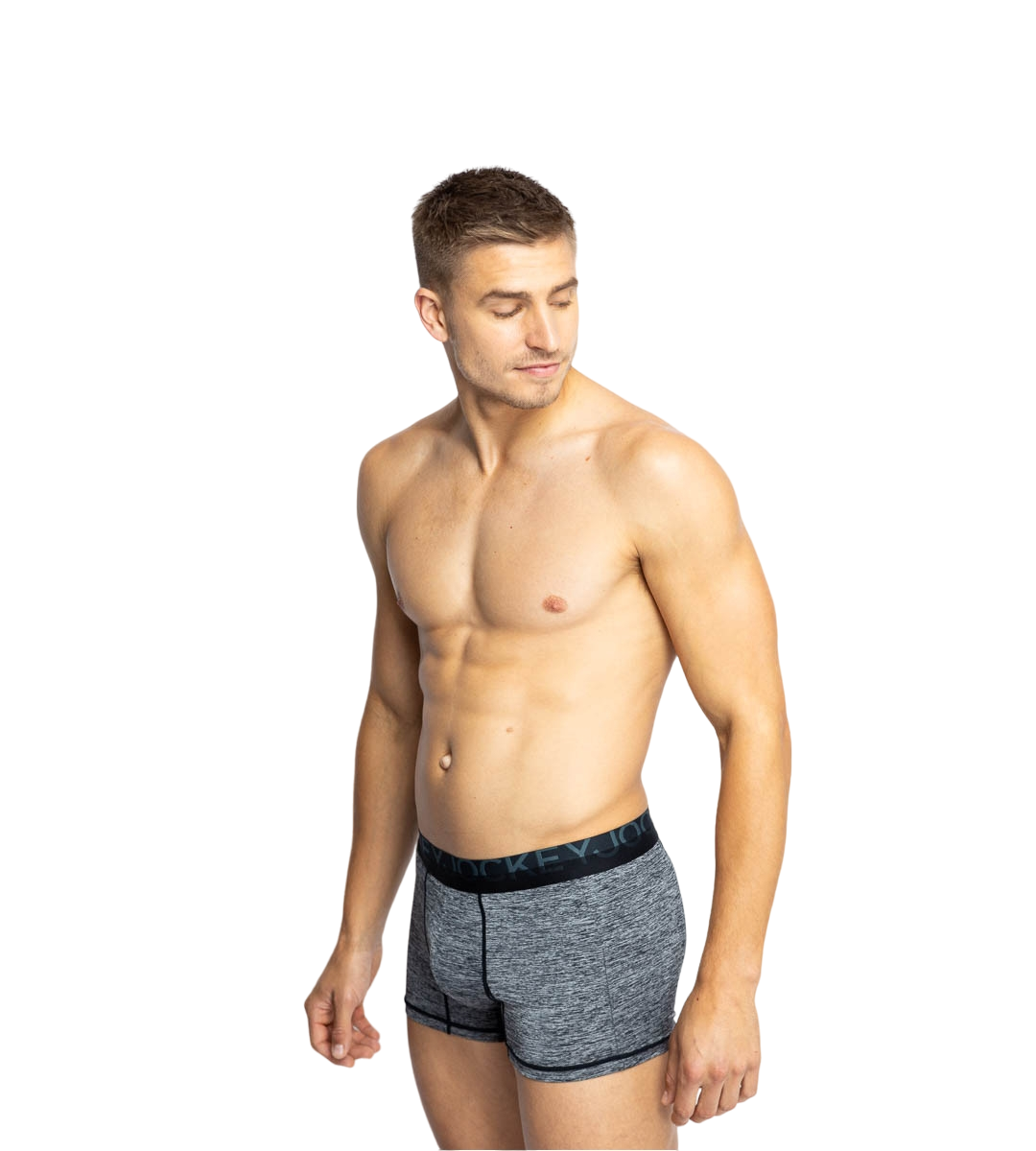 Mens Jockey Comfy Microfibre Trunks Underwear Black Marle