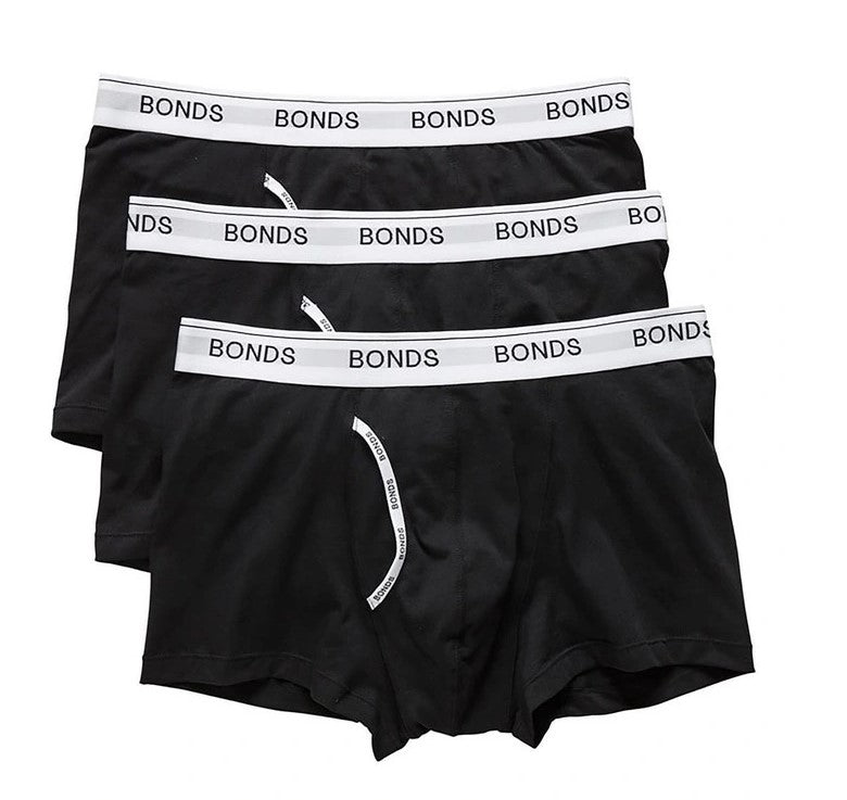 6 x Bonds Guyfront Trunk Mens Underwear Undies Black/White