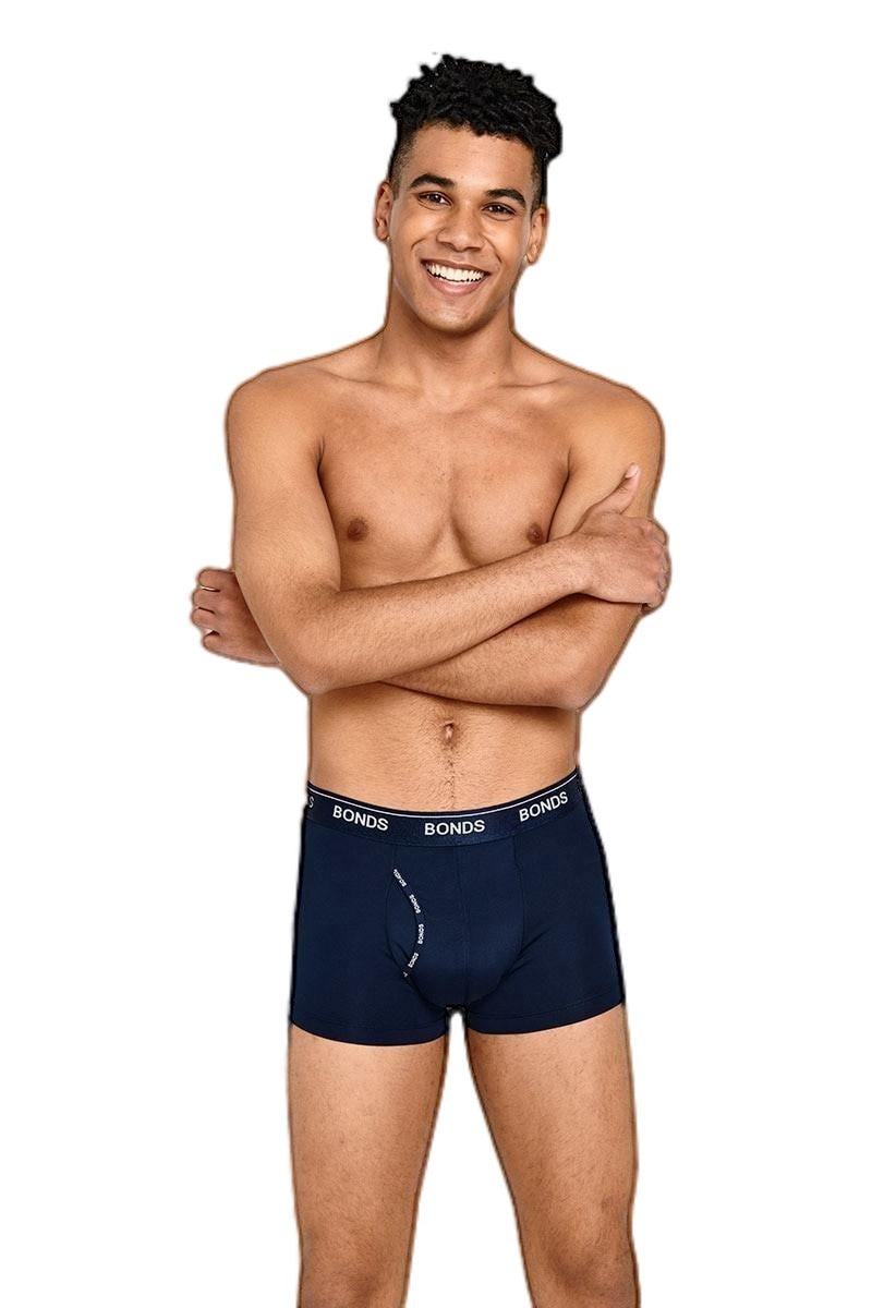 Mens Bonds Microfibre Guyfront Trunks Underwear Navy