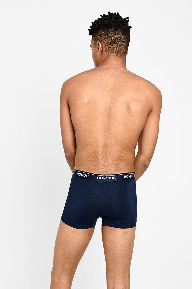 Mens Bonds Microfibre Guyfront Trunks Underwear Navy