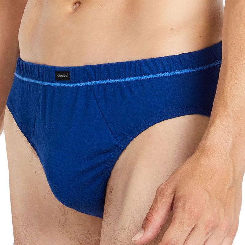 4 x Mens Holeproof Cotton Tunnel Brief Classic Shape Underwear Multi-Coloured