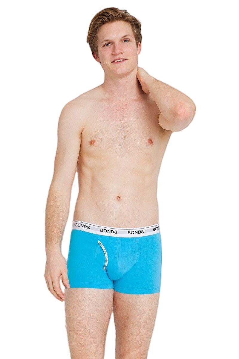6 x Mens Bonds Guyfront Trunks Underwear Ocean Blue