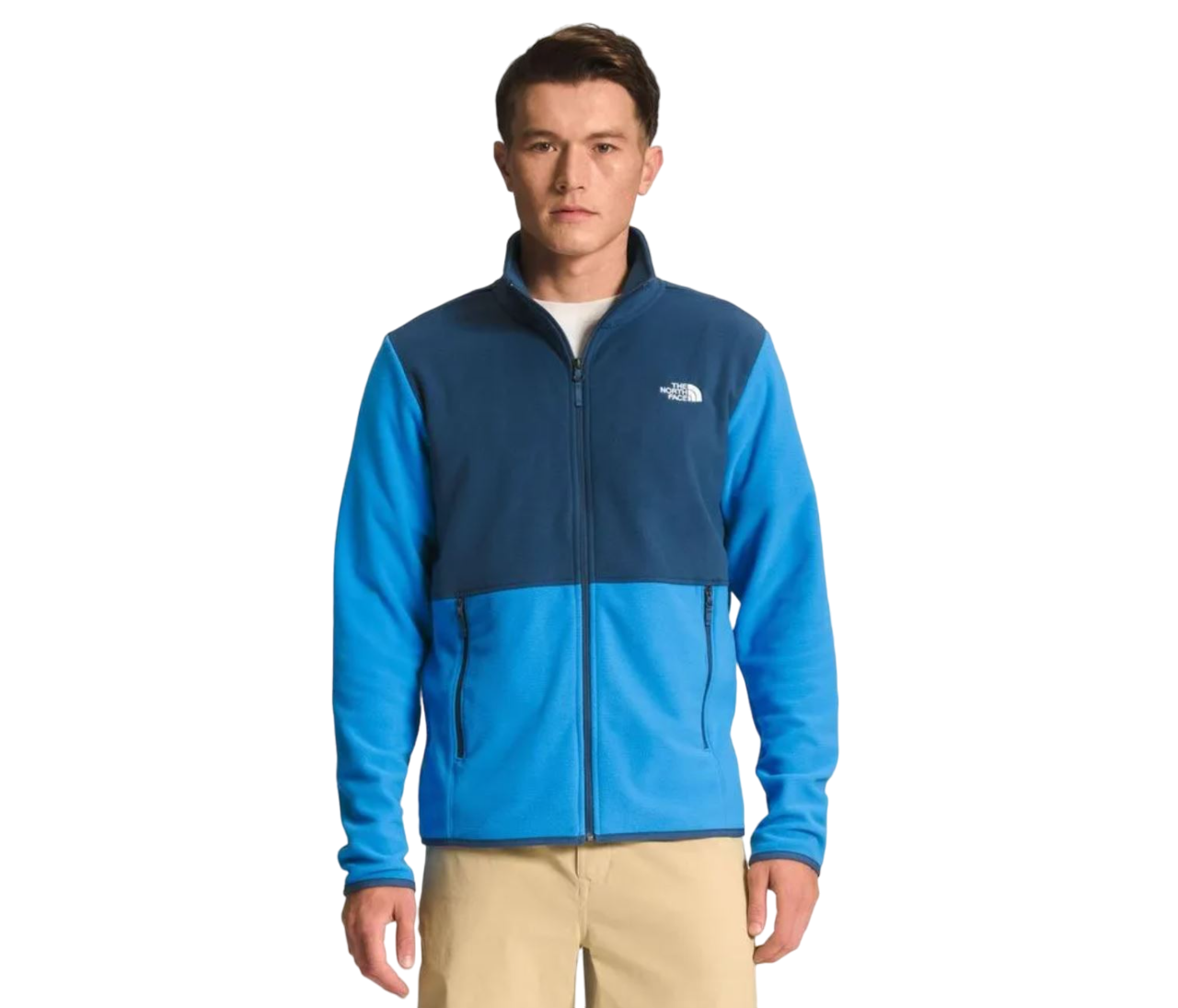 Mens The North Face Tka Glacier Full Zip Shady Blue Jacket