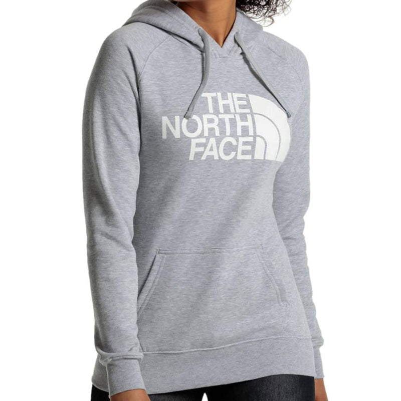 Womens The North Face Half Dome Light Grey / White Pullover Hoodie