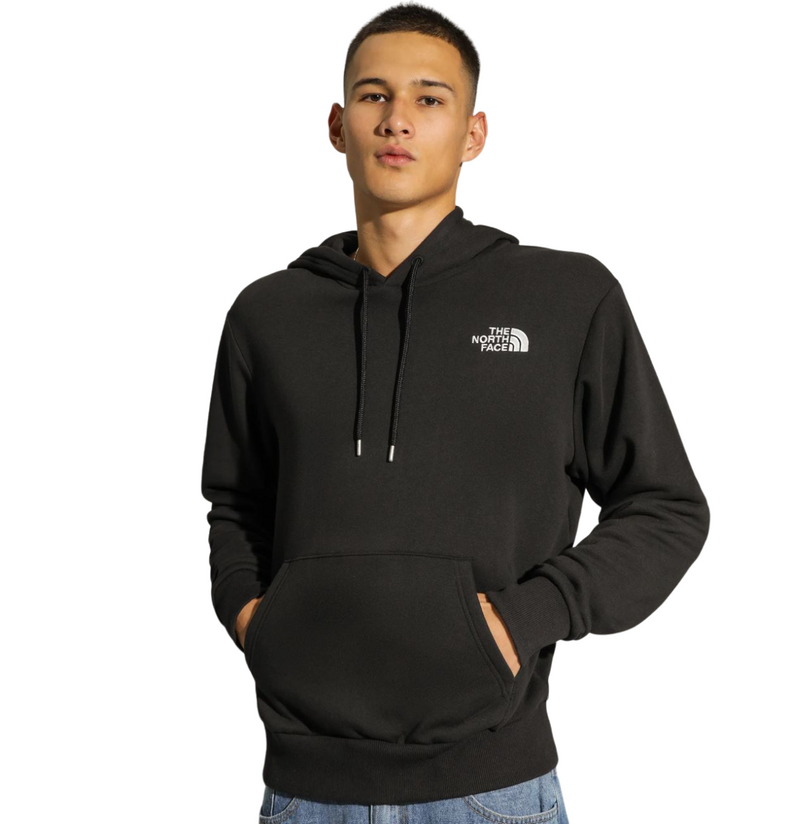 Mens The North Face Simple Logo Black Cotton Hoodie