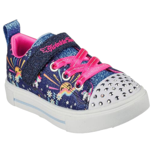 Infant Girls Skechers Twinkle Sparks - Unicorn Sunshine Shoes Navy/Multi