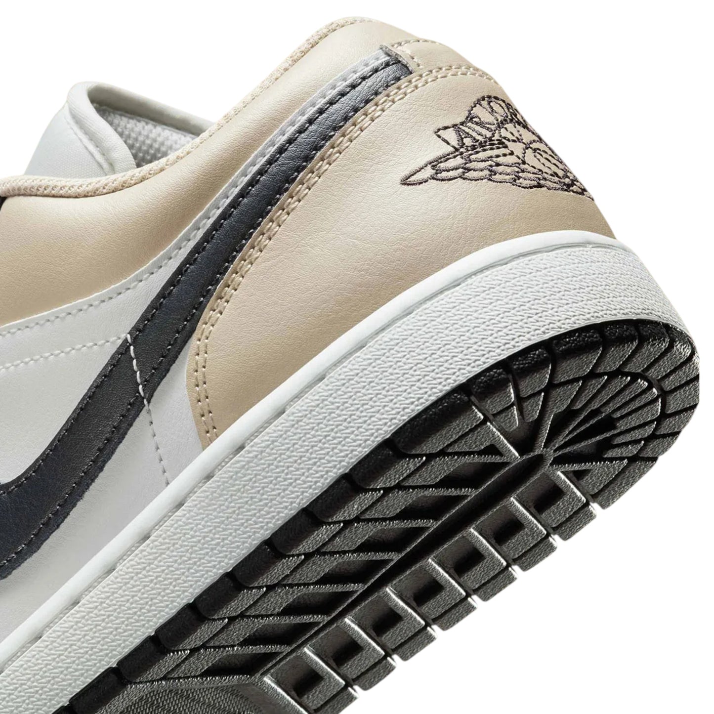 Mens Nike Air Jordan 1 Low Shoes Black/Cream/White