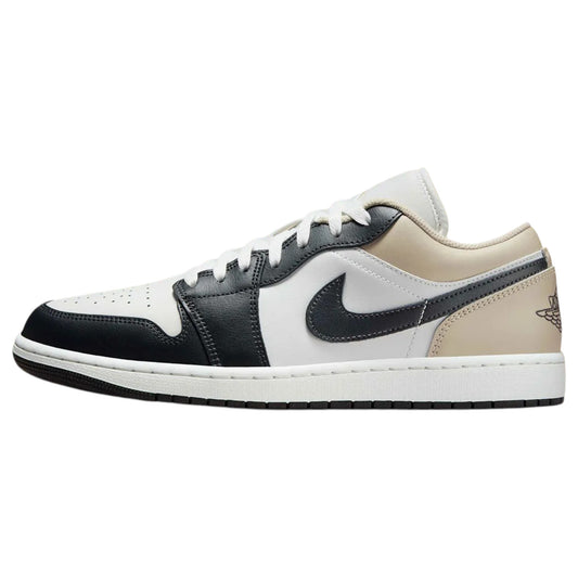 Mens Nike Air Jordan 1 Low Shoes Black/Cream/White