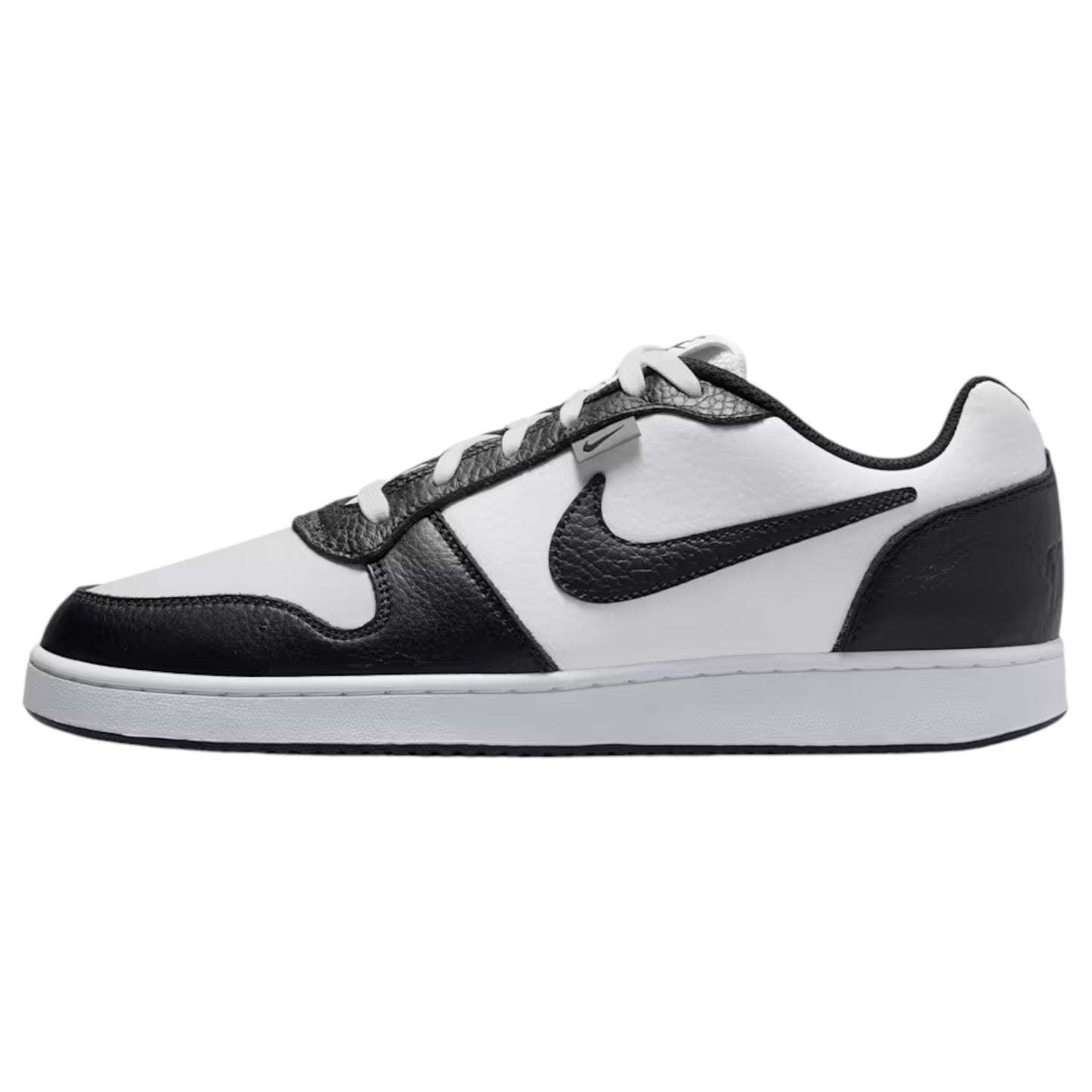 Mens Nike Ebernon Low Premium Shoes Black/White/Grey