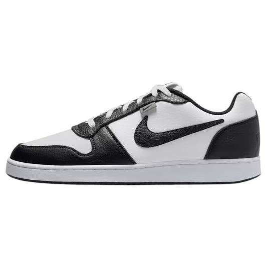 Mens Nike Ebernon Low Premium Shoes Black/White/Grey