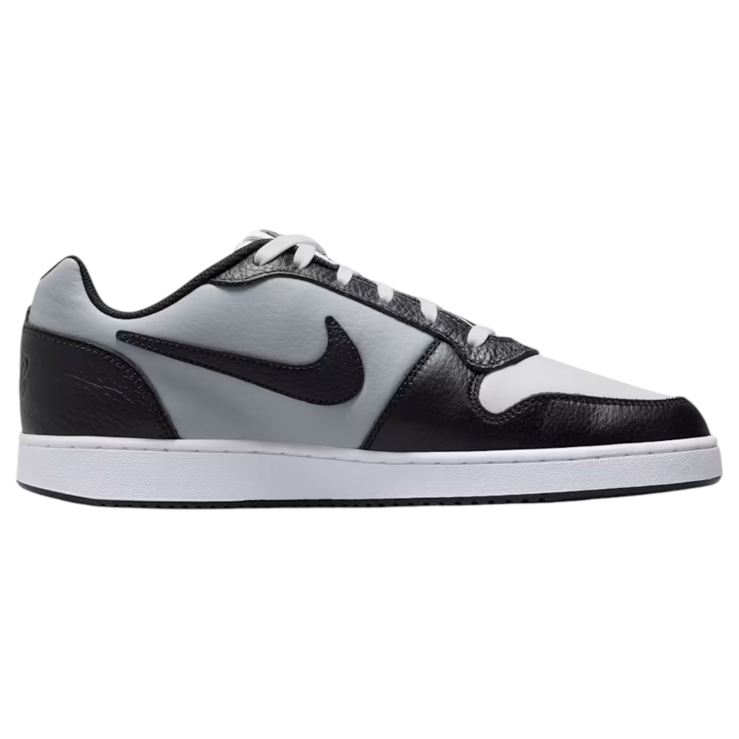 Mens Nike Ebernon Low Premium Shoes Black/White/Grey