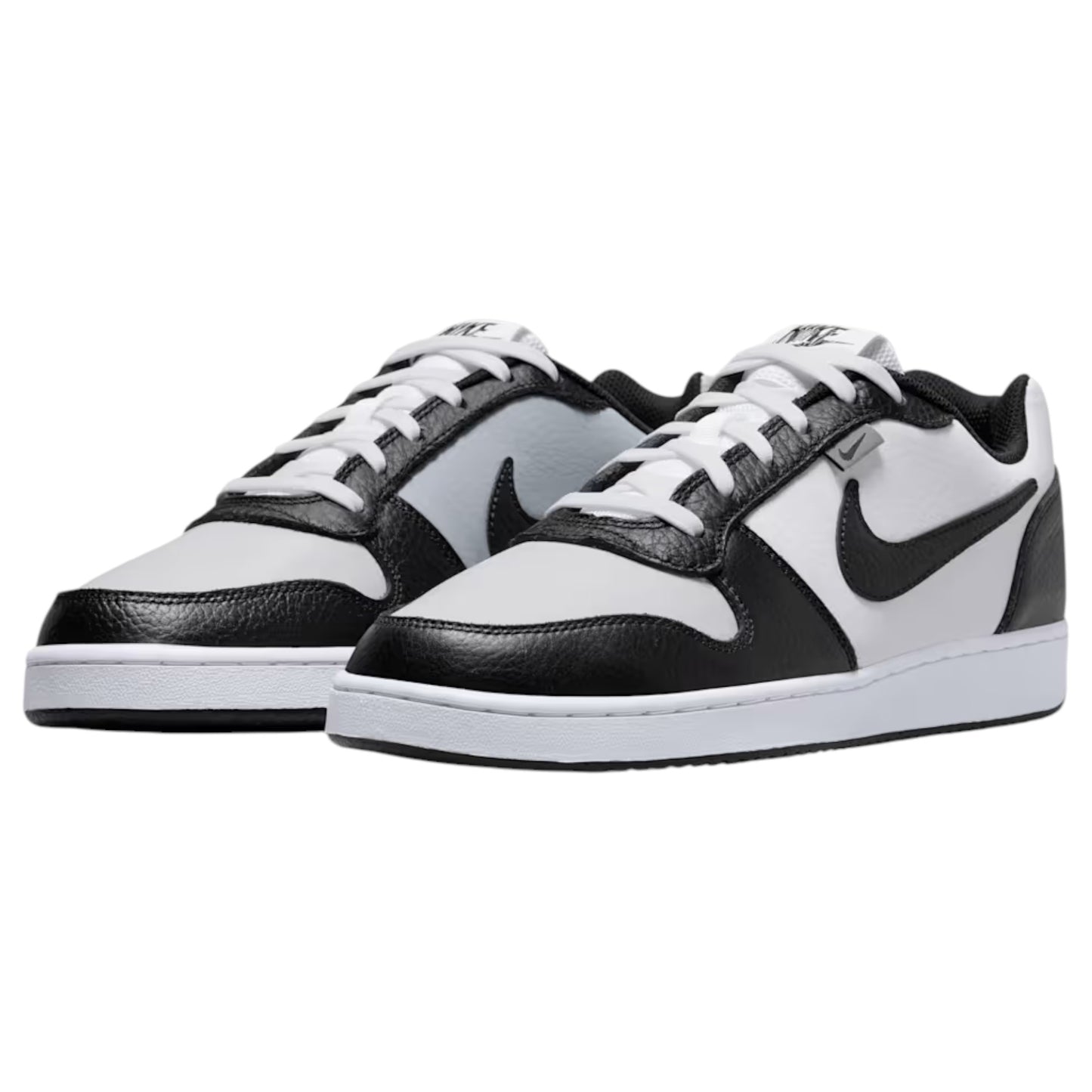 Mens Nike Ebernon Low Premium Shoes Black/White/Grey