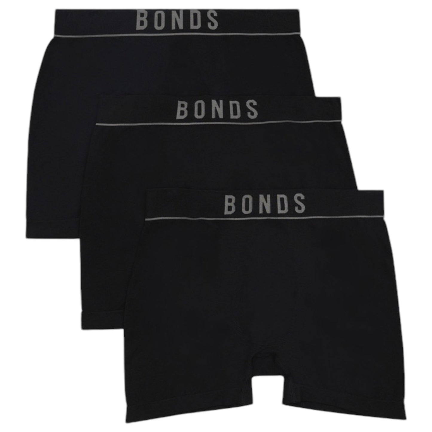 3 Pack Mens Bonds Seamless Trunk Trunks Underwear Black