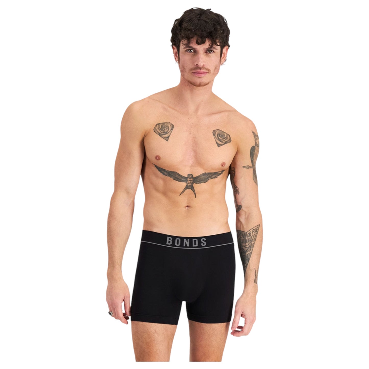 3 Pack Mens Bonds Seamless Trunk Trunks Underwear Black