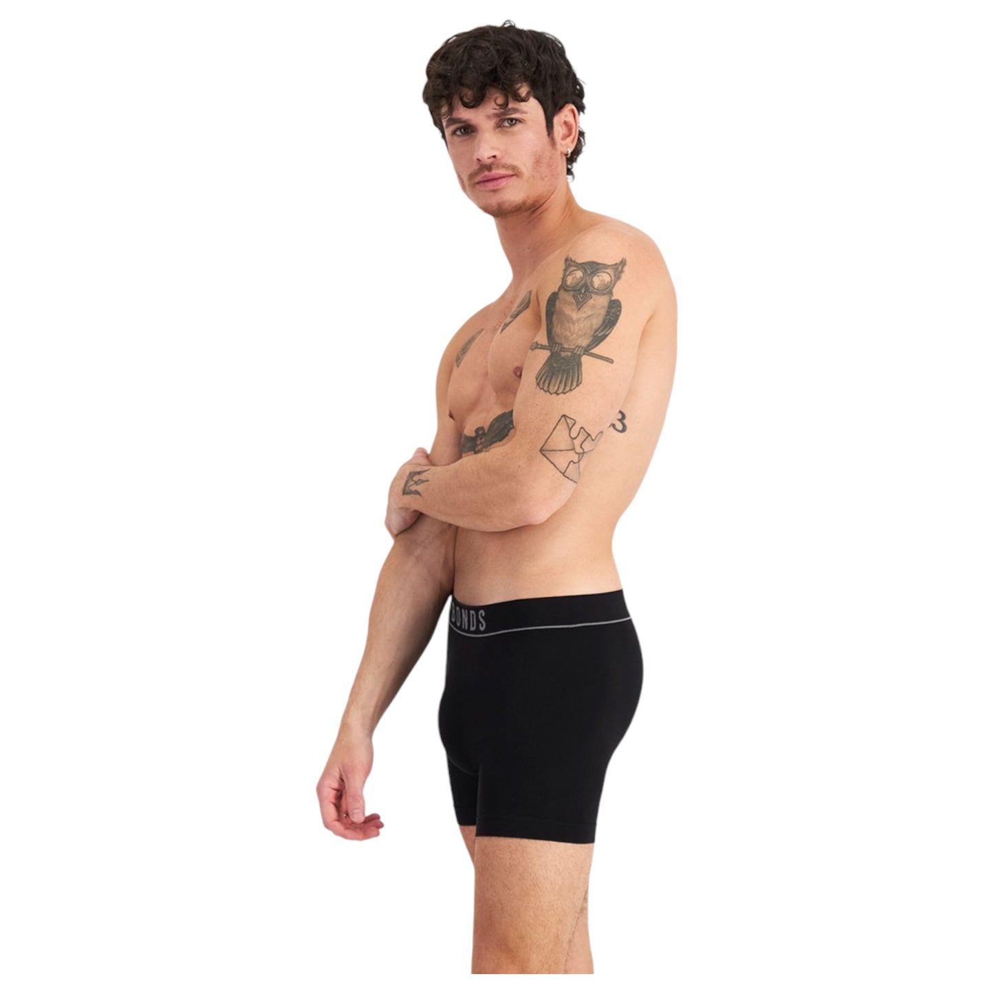 3 Pack Mens Bonds Seamless Trunk Trunks Underwear Black