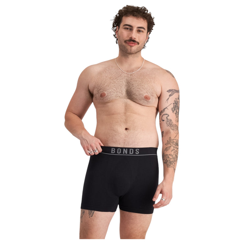 9 x Bonds Mens Originals Seamless Trunks Black Underwear