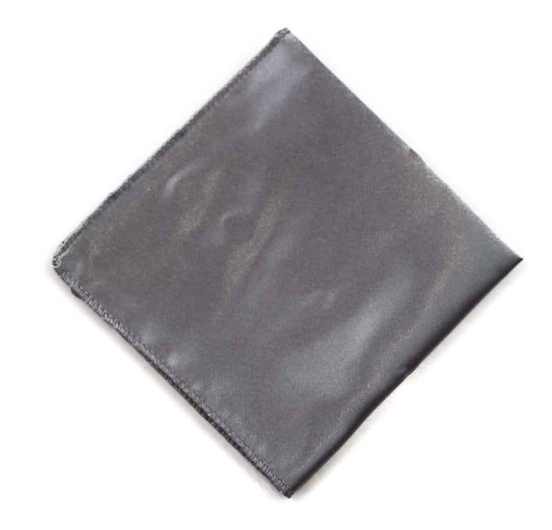 Mens Silver Pocket Square