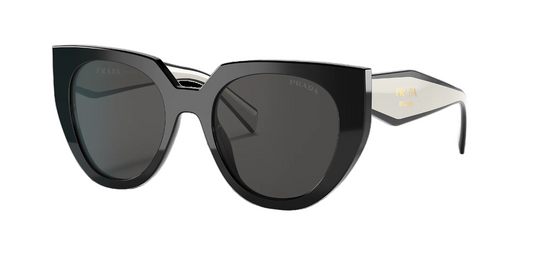 Womens Prada PR14WS Sunglasses Black/Dark Grey