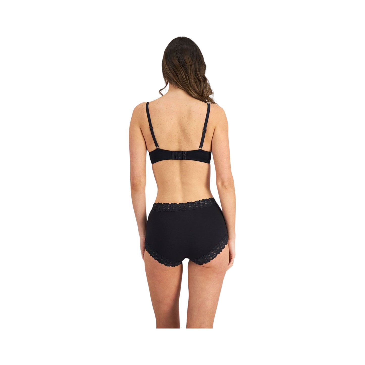 Womens Jockey Parisienne Bamboo Full Briefs Underwear Black