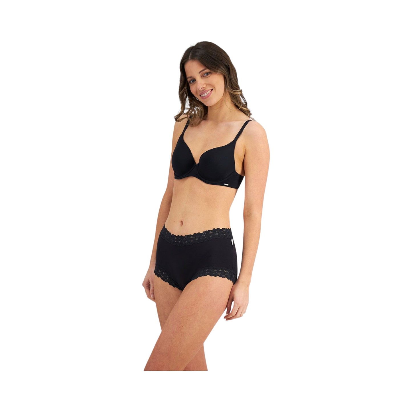 Womens Jockey Parisienne Bamboo Full Briefs Underwear Black