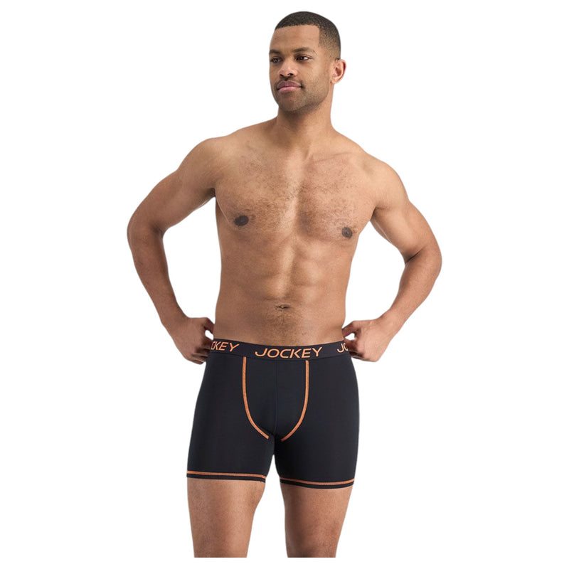 2 Pack Mens Jockey Performance Active Midway Micro Trunks Underwear Black