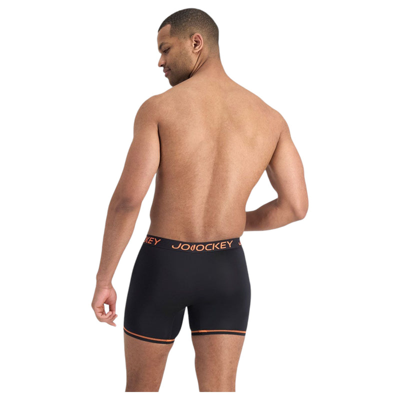 4 x Mens Jockey Performance Active Midway Micro Trunks Black Underwear