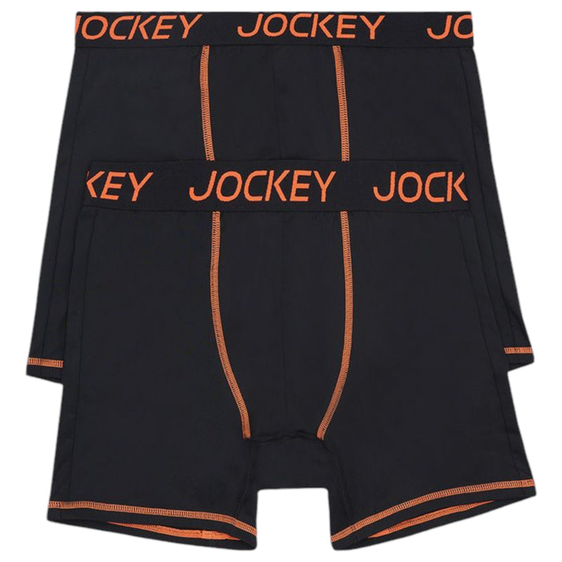 4 x Mens Jockey Performance Active Midway Micro Trunks Black Underwear