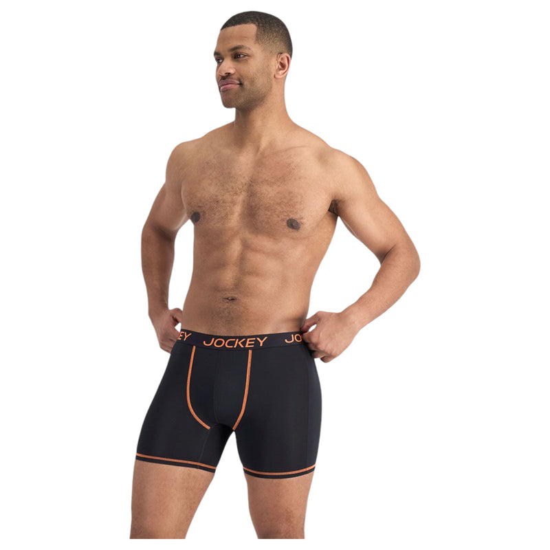 2 Pack Mens Jockey Performance Active Midway Micro Trunks Underwear Black