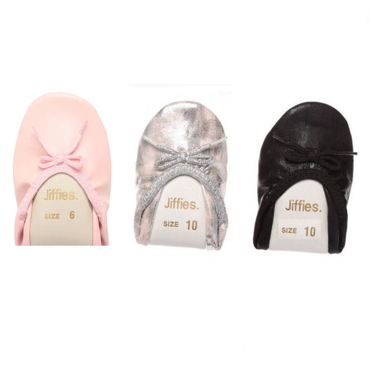 3 Pairs X Grosby Jiffies Girls Ballet Dance Slippers Shoes Black Gold Pink White