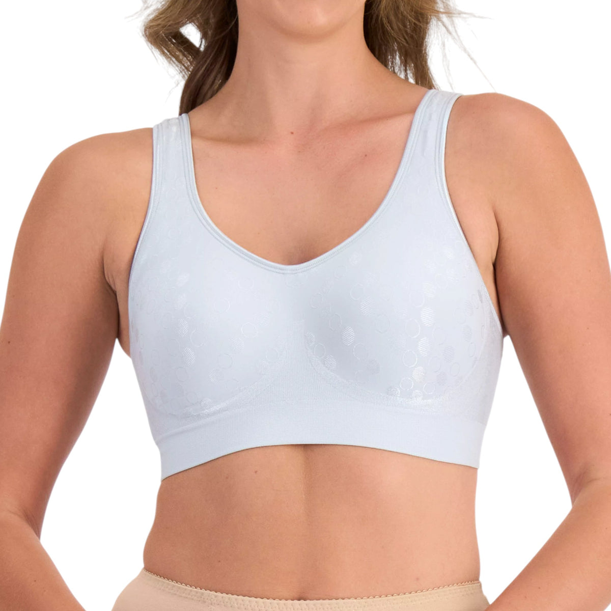 Womens Playtex Comfort Revolution Contour Wirefree Bra Baby Blue
