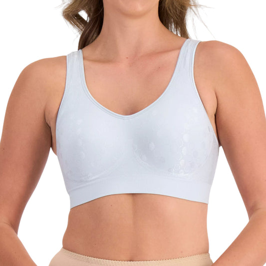 Womens Playtex Comfort Revolution Contour Wirefree Bra Baby Blue