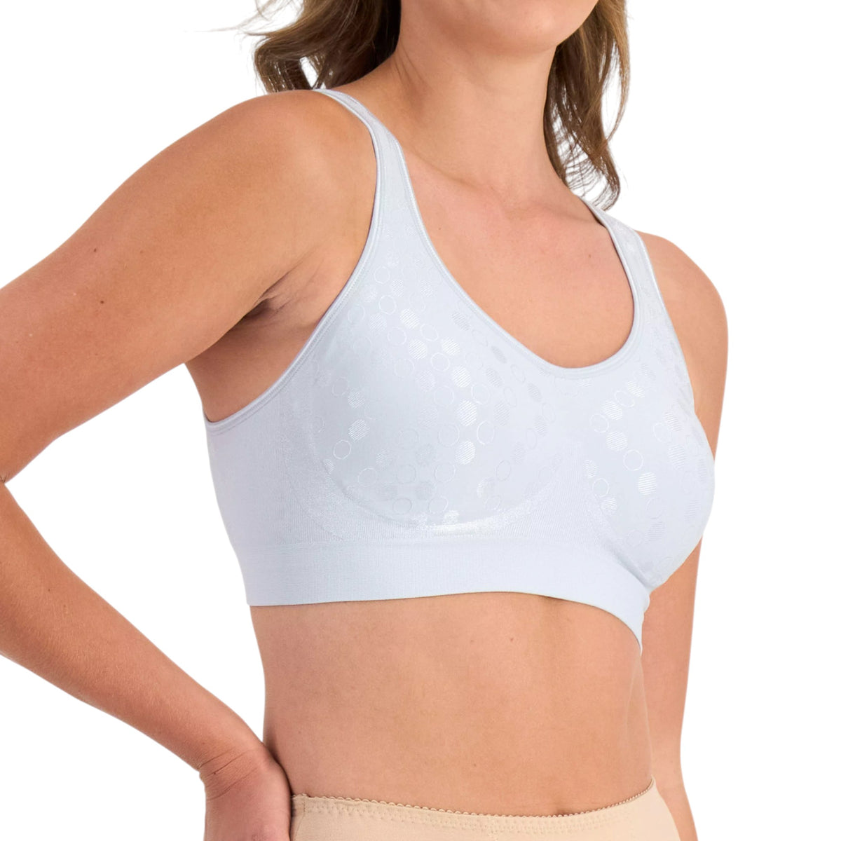 Womens Playtex Comfort Revolution Contour Wirefree Bra Baby Blue