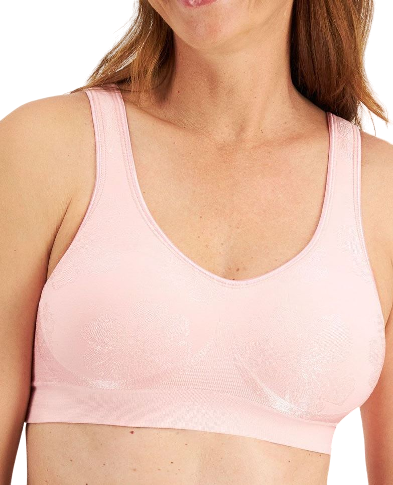 5 x Playtex Comfort Revolution Contour Wirefree Bra - Rose Bloom Pink Floral