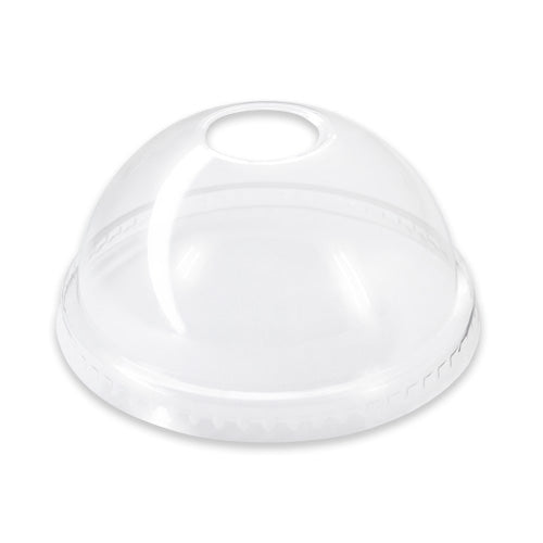 50 X Drinking Cups Clear Pp With Clear Dome Lid 18Oz / 520Ml