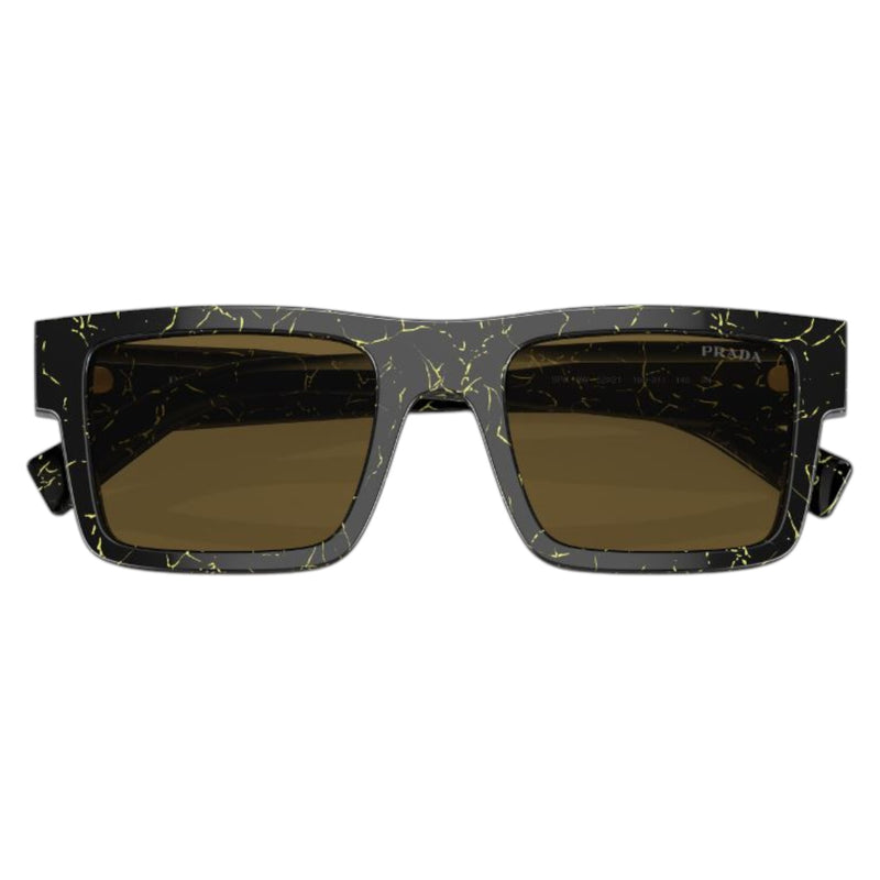 Mens Prada Sunglasses Pr19ws Black/ Yellow Marble Sunnies