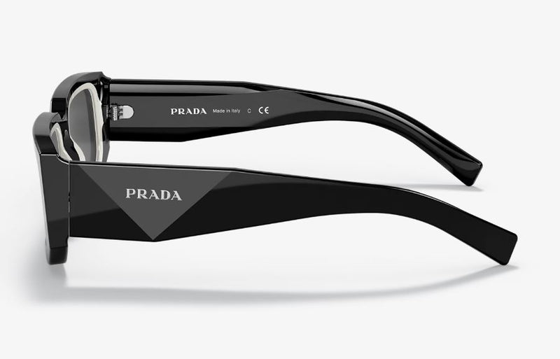 Mens Prada Sunglasses Pr 06Ys Black/White Dark Grey Sunnies