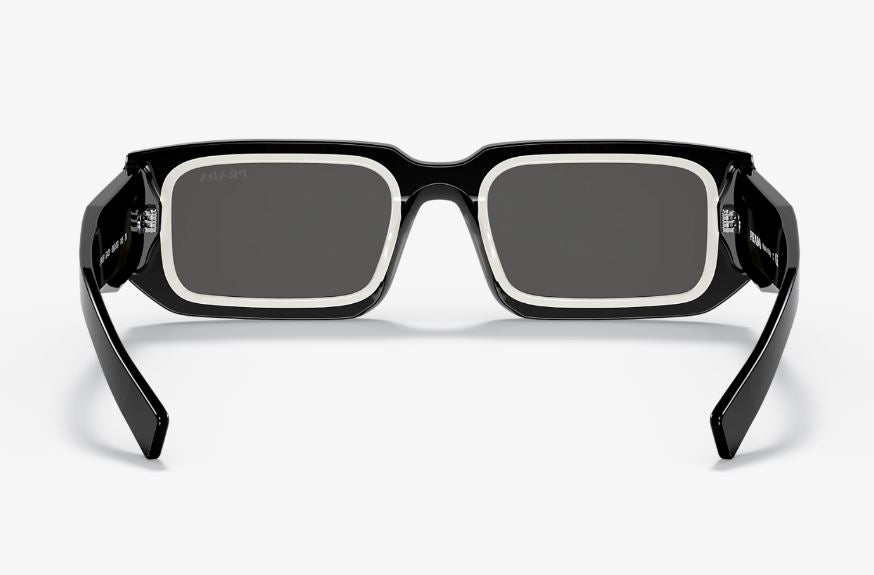 Mens Prada PR06YS Sunglasses Black/White / Dark Grey